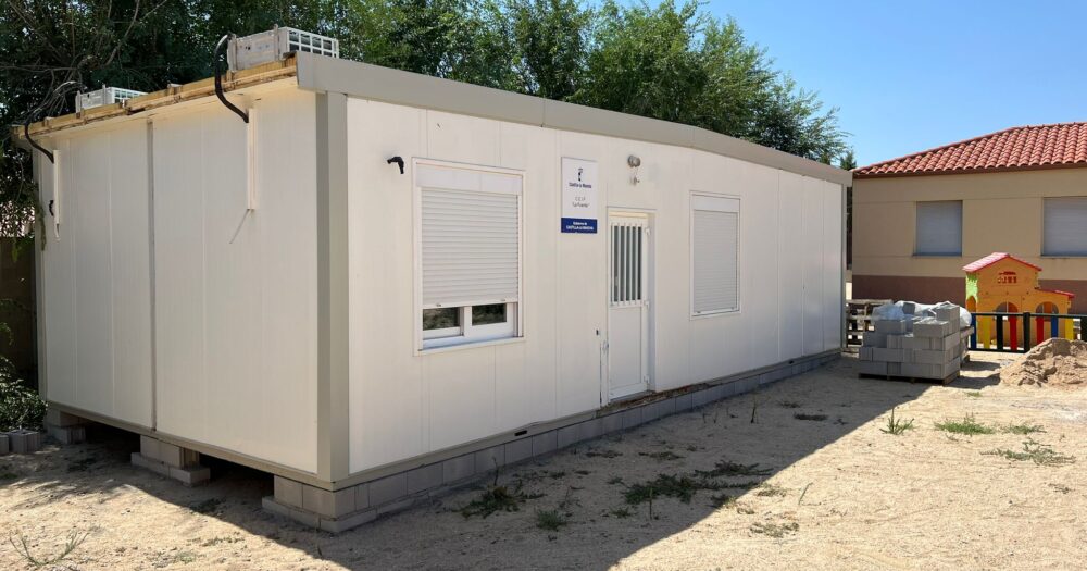 terminacion del proyecto de aulas prefabricadas